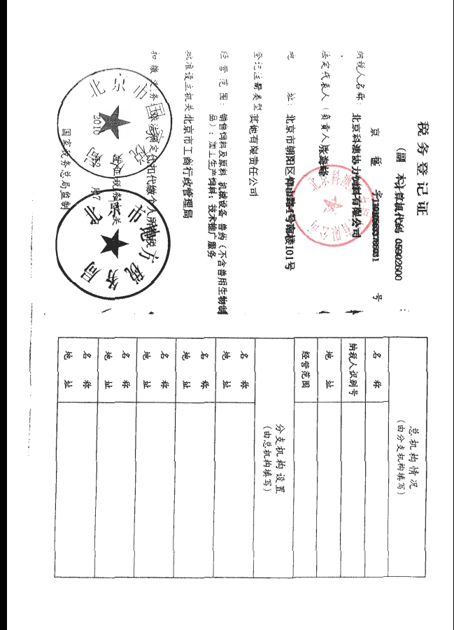 税务登记证