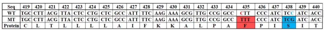 图3. PS1的L435F突变位点