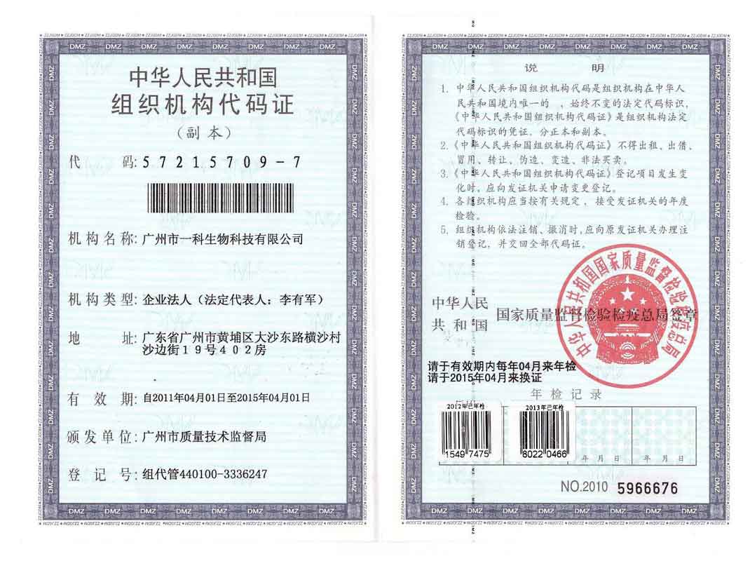组织机构代码