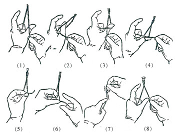 手术双手打结方法图解图片