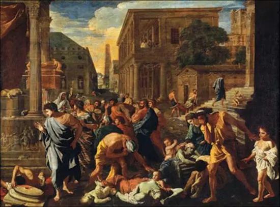  《阿什杜德的瘟疫》（The Plague of Ashdod）， Nicolas Poussin （1594-1665） （图片来源：Wikipedia）